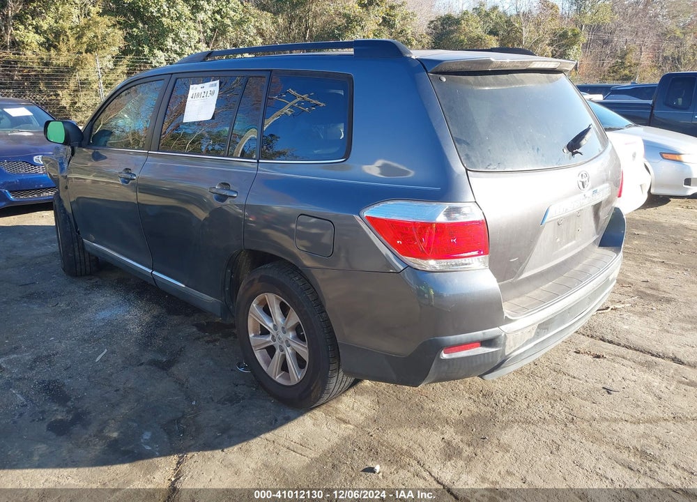 2013 TOYOTA HIGHLANDER VIN: 5TDZK3EH9DS140987