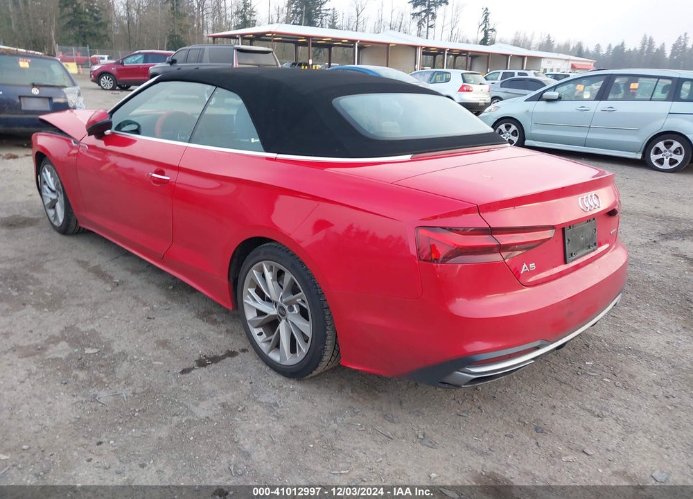 2022 AUDI A5 CABRIOLET PREMIUM 45 TFSI QUATTRO S TRONIC VIN: WAU2AGF52NN007511