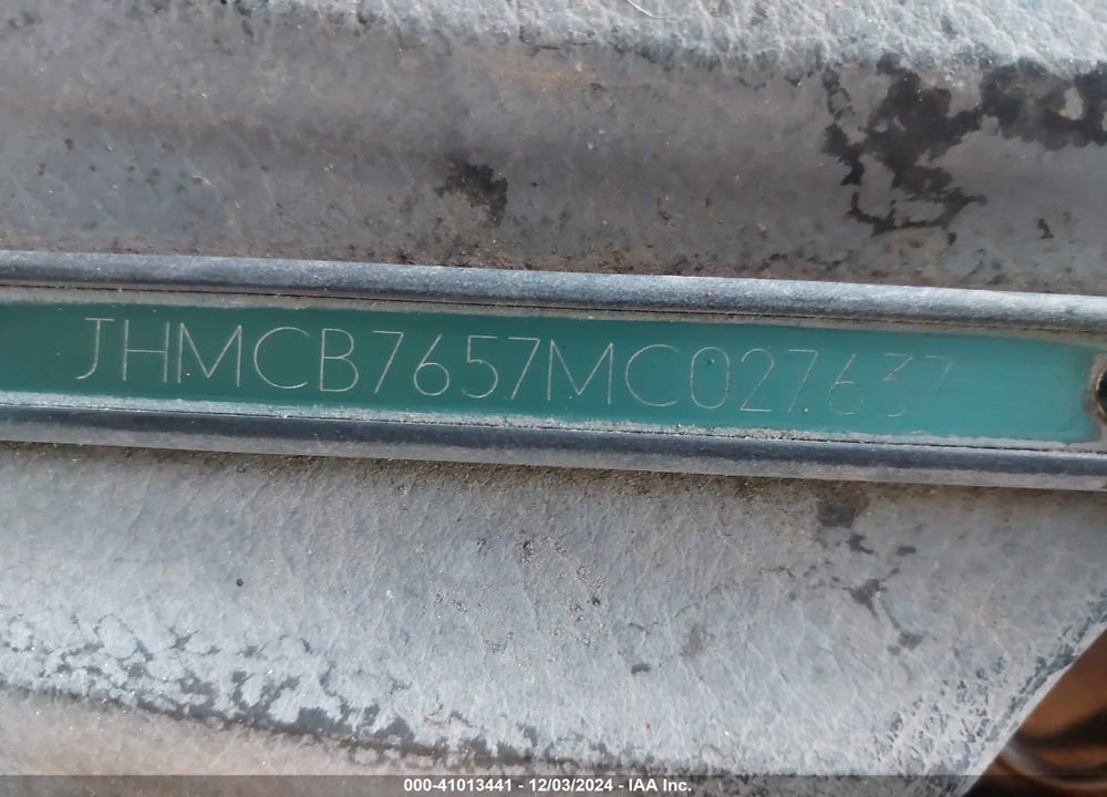 1991 HONDA ACCORD LX/EX VIN: JHMCB7657MC027637
