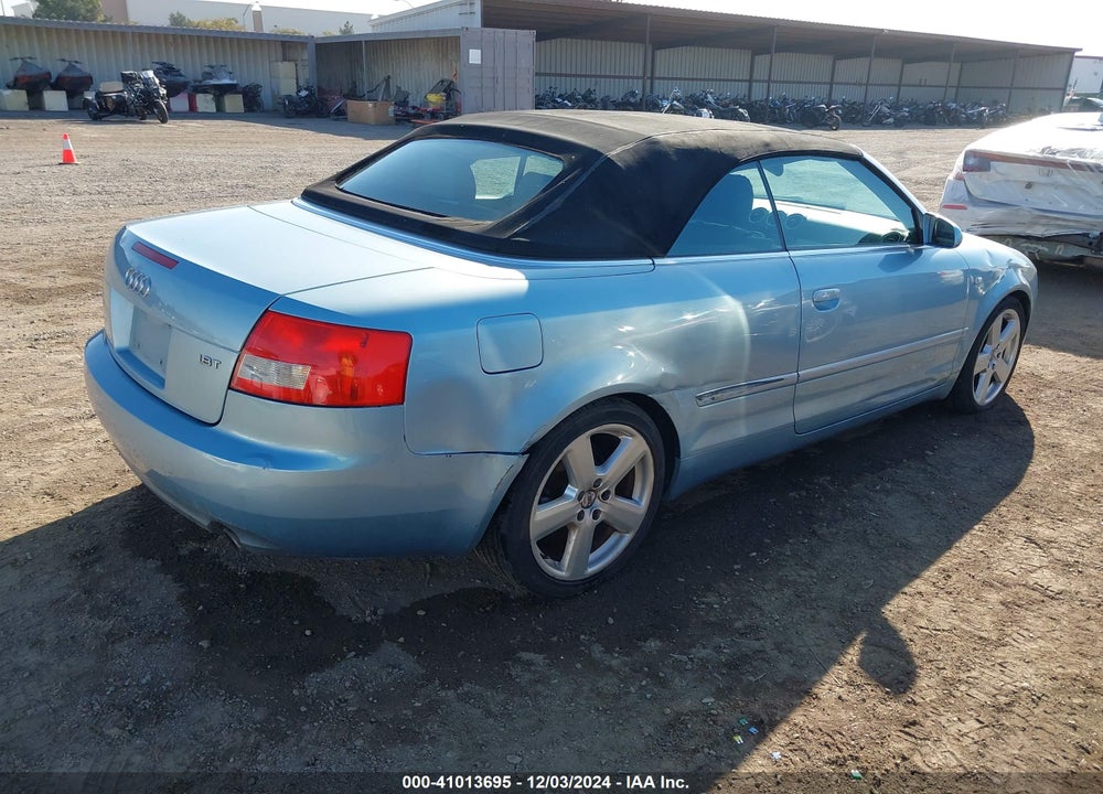 2006 AUDI A4 VIN: WAUBC48HX6K003385