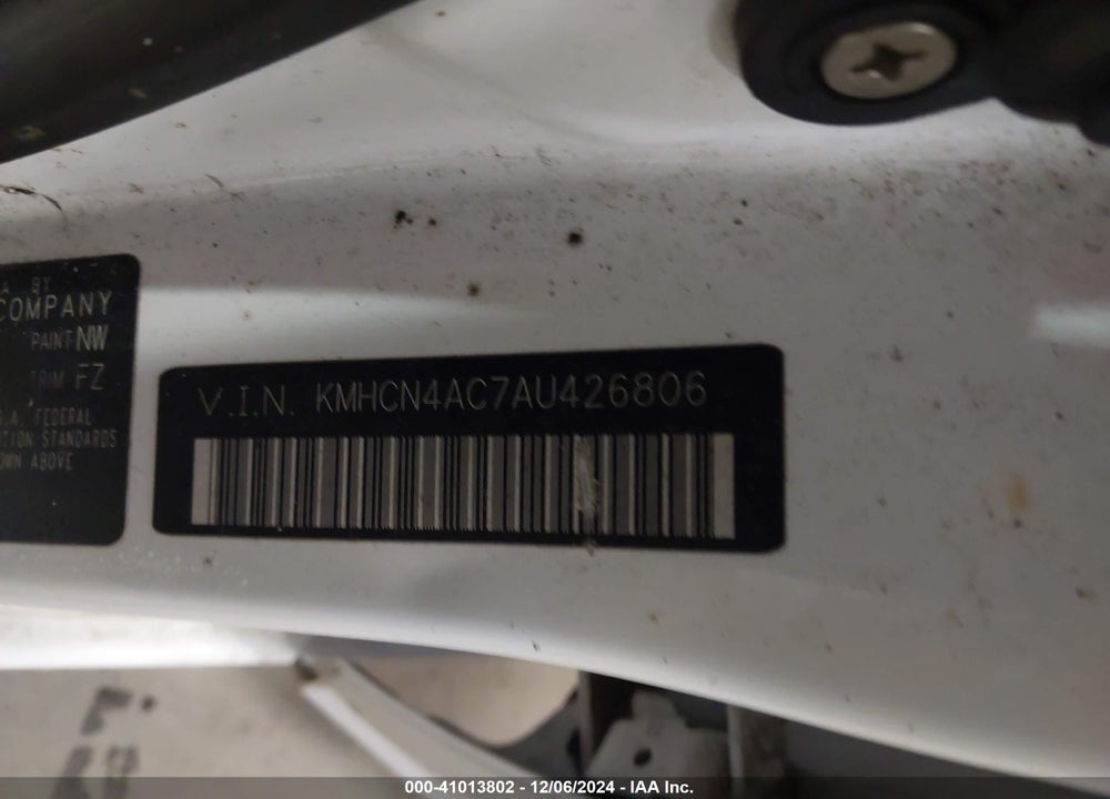 2010 HYUNDAI ACCENT GLS VIN: KMHCN4AC7AU426806