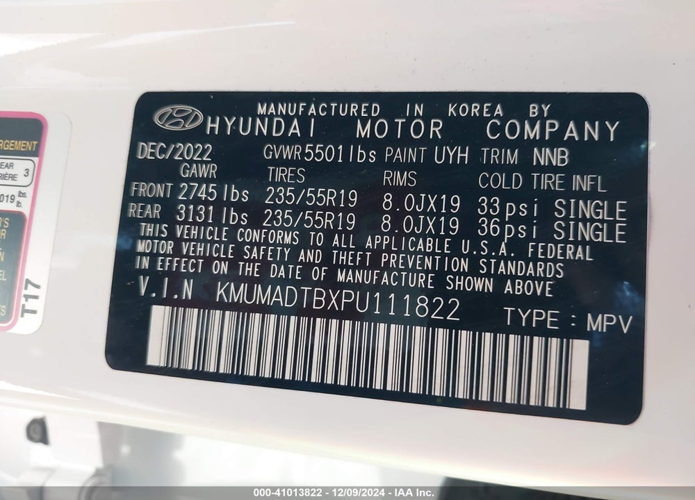 2023 GENESIS GV70 2.5T AWD VIN: KMUMADTBXPU111822