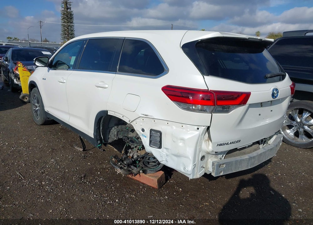 2019 TOYOTA HIGHLANDER HYBRID LE VIN: 5TDBGRFH1KS059144