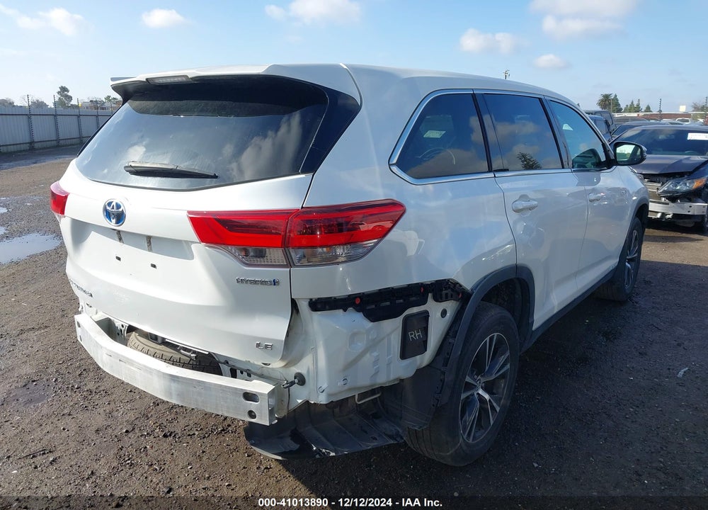 2019 TOYOTA HIGHLANDER HYBRID LE VIN: 5TDBGRFH1KS059144