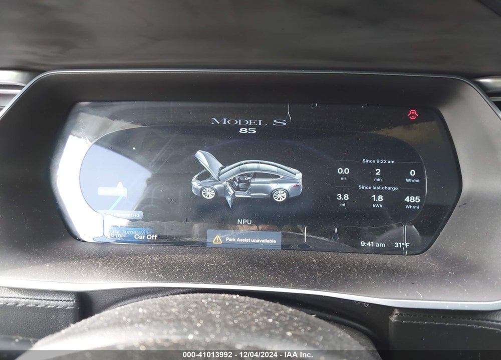 2014 TESLA MODEL S P85 VIN: 5YJSA1H17EFP43126