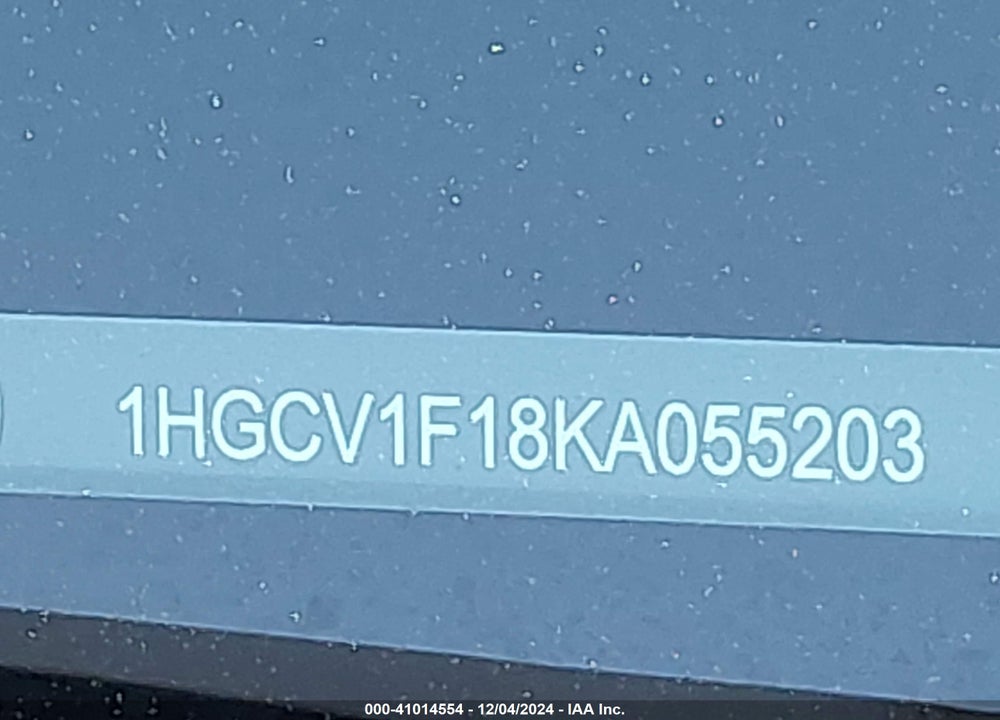 2019 HONDA ACCORD LX VIN: 1HGCV1F18KA055203