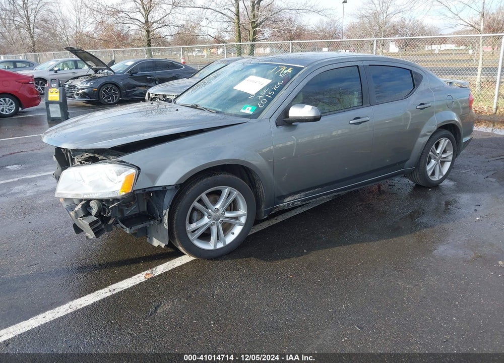 2012 DODGE AVENGER SXT VIN: 1C3CDZCB2CN312321