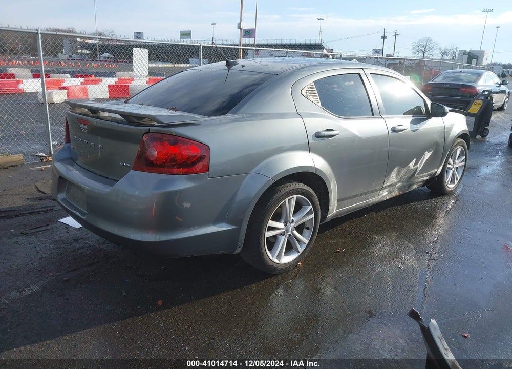 2012 DODGE AVENGER SXT VIN: 1C3CDZCB2CN312321