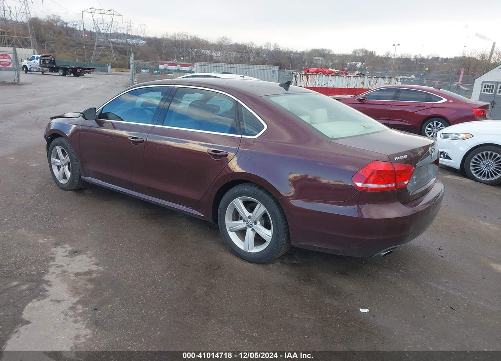 2012 VOLKSWAGEN PASSAT 2.5L SE VIN: 1VWBP7A32CC089415