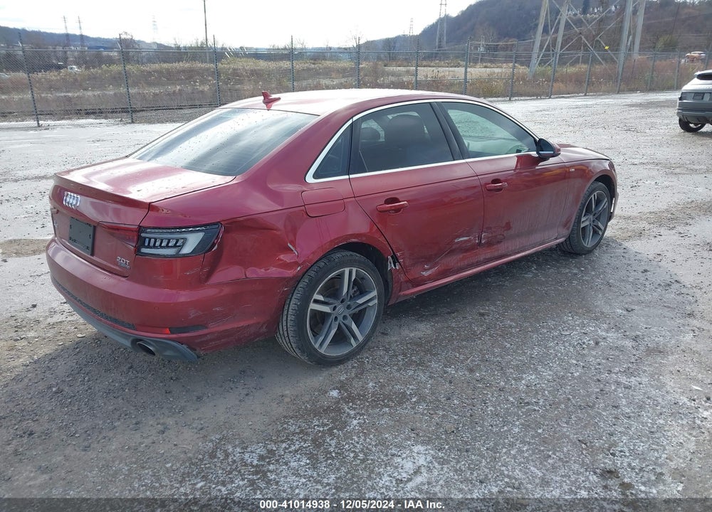 2018 AUDI A4 VIN: WAUENAF48JN010400