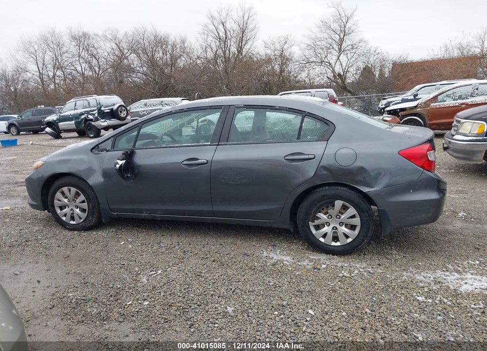 2012 HONDA CIVIC LX VIN: 19XFB2E51CE068498