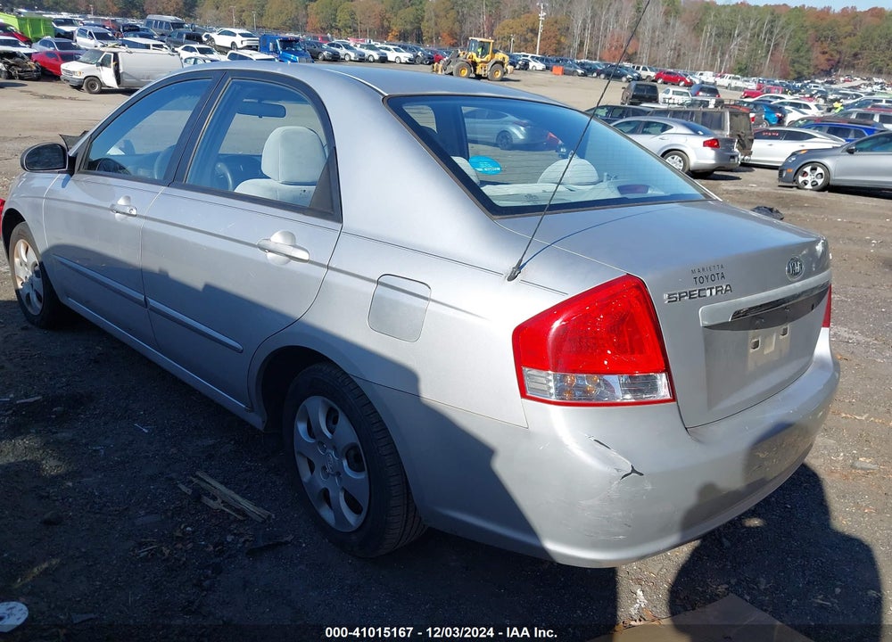 2008 KIA SPECTRA EX VIN: KNAFE121385520969