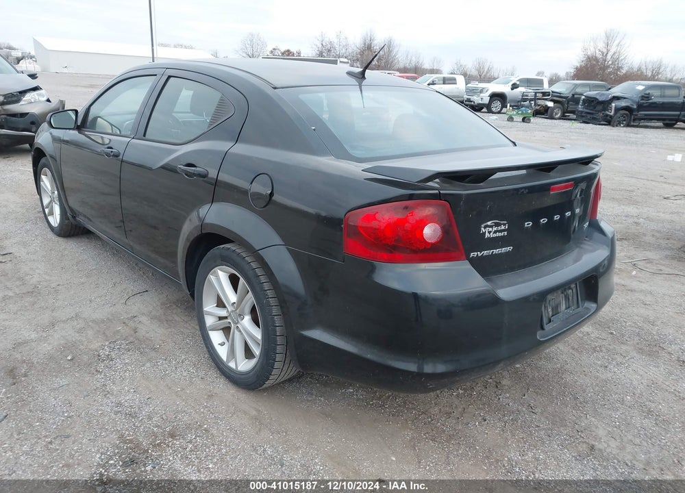 2012 DODGE AVENGER SXT VIN: 1C3CDZCB4CN243521