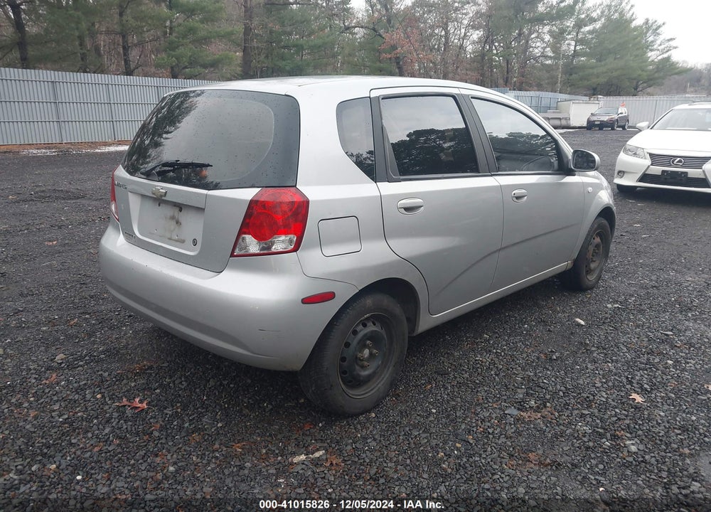 2006 CHEVROLET AVEO LS VIN: KL1TD66686B557291