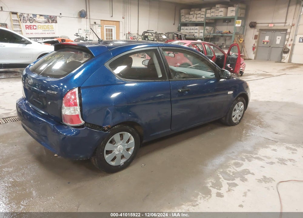 2007 HYUNDAI ACCENT GS VIN: KMHCM36C97U011212