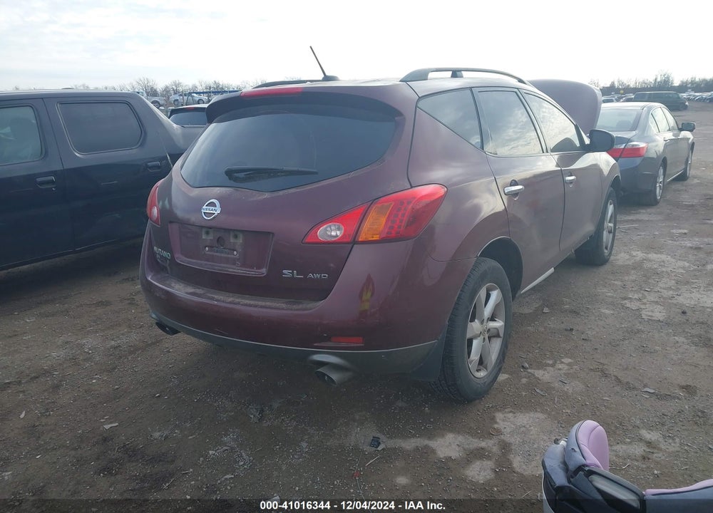 2009 NISSAN MURANO SL VIN: JN8AZ18W99W147831