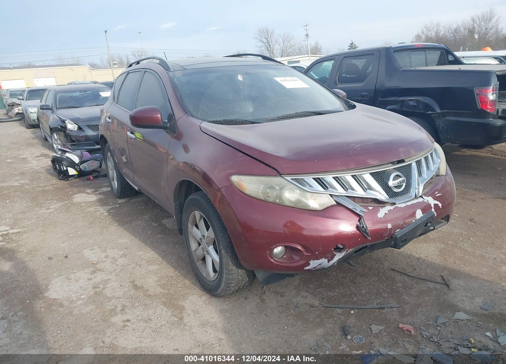 2009 NISSAN MURANO SL VIN: JN8AZ18W99W147831