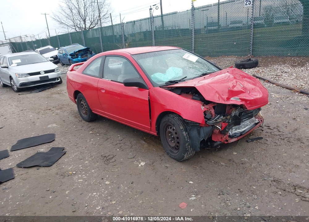 2002 HONDA CIVIC LX VIN: 1HGEM22592L059372