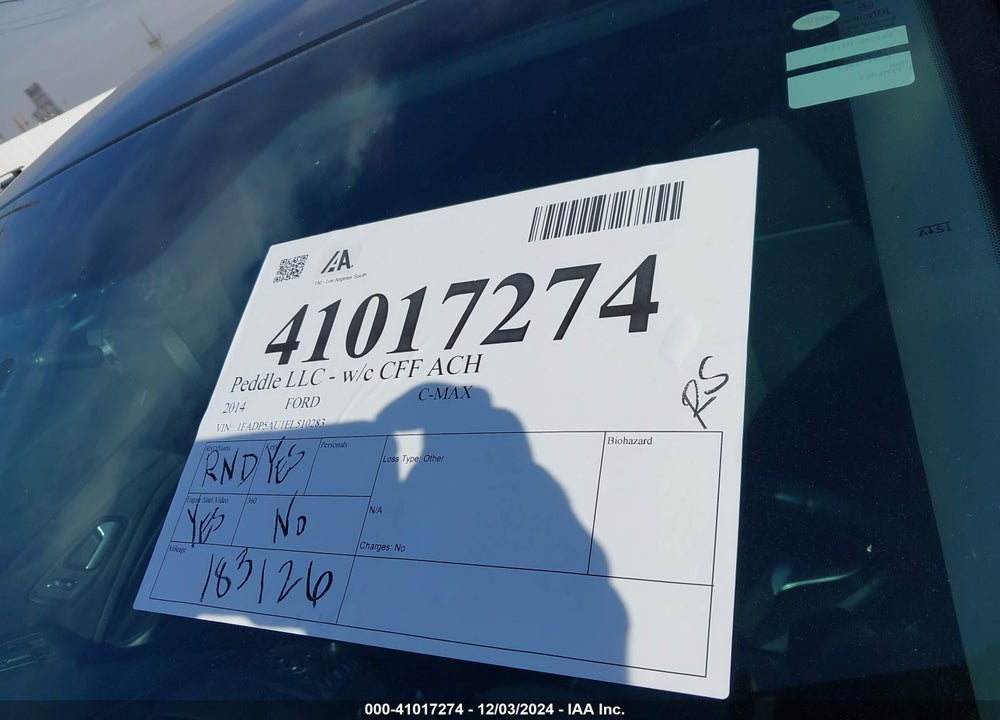 2014 FORD C-MAX HYBRID SE VIN: 1FADP5AU1EL510283