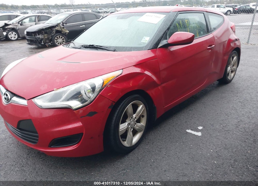2013 HYUNDAI VELOSTER BASE W/GRAY VIN: KMHTC6AD3DU087461
