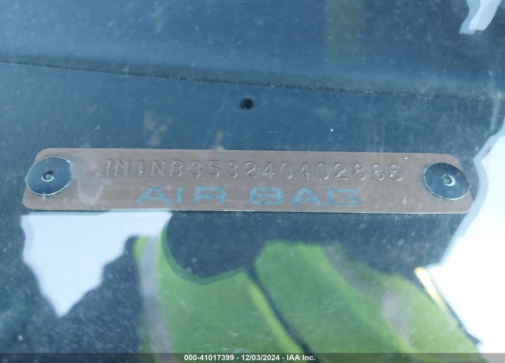 2004 MAZDA MX-5 MIATA CLOTH VIN: JM1NB353240402886