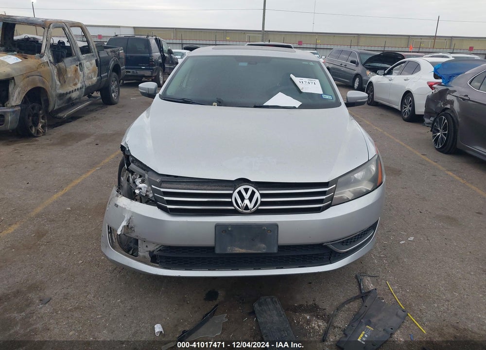 2013 VOLKSWAGEN PASSAT VIN: 1VWBP7A30DC104091