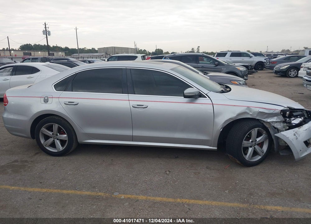 2013 VOLKSWAGEN PASSAT VIN: 1VWBP7A30DC104091