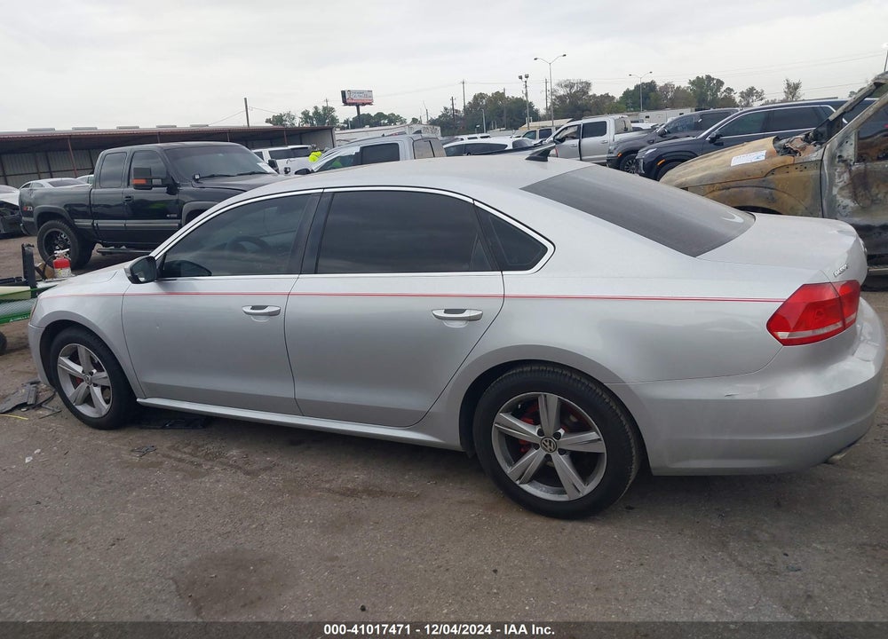 2013 VOLKSWAGEN PASSAT VIN: 1VWBP7A30DC104091
