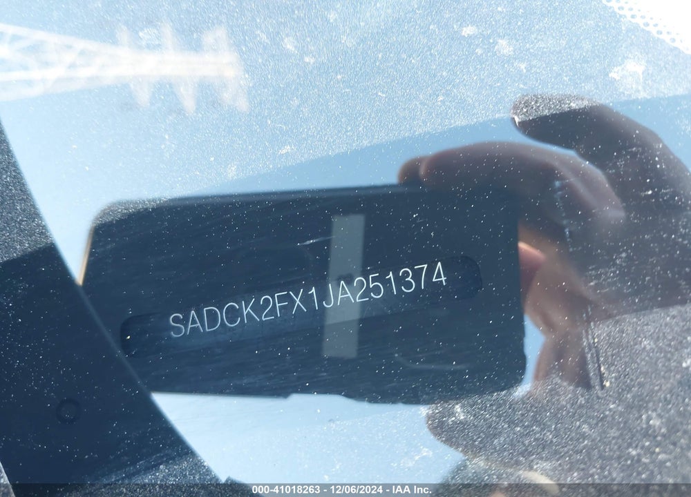 2018 JAGUAR F-PACE 25T PRESTIGE VIN: SADCK2FX1JA251374