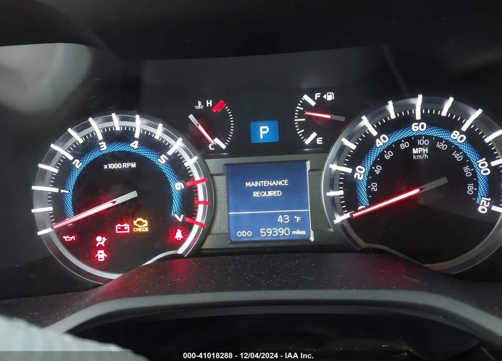 2019 TOYOTA 4RUNNER VIN: JTEBU5JRXK5618208