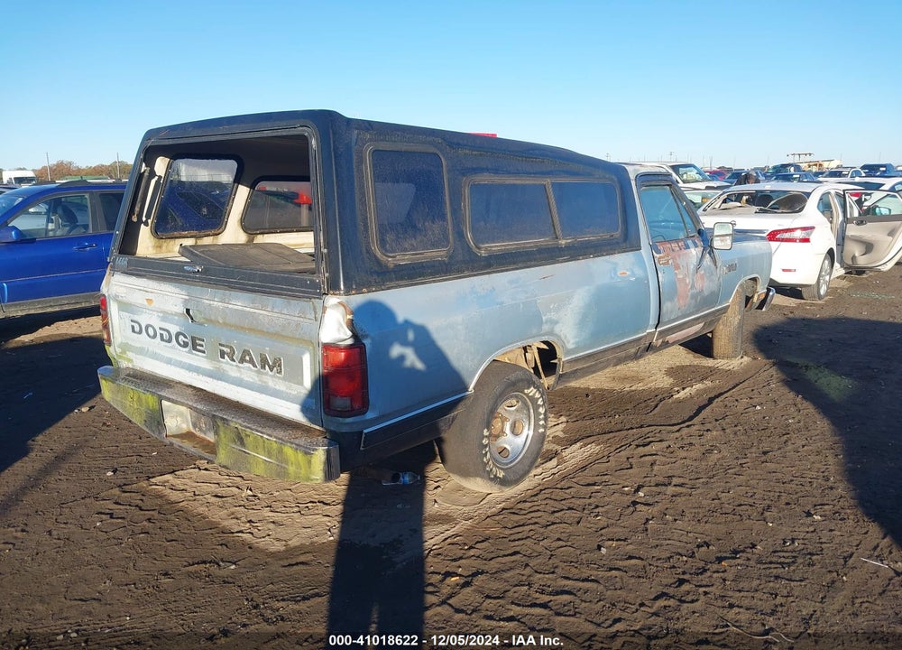 1986 DODGE D-SERIES D150 VIN: 1B7FD14T4GS120522