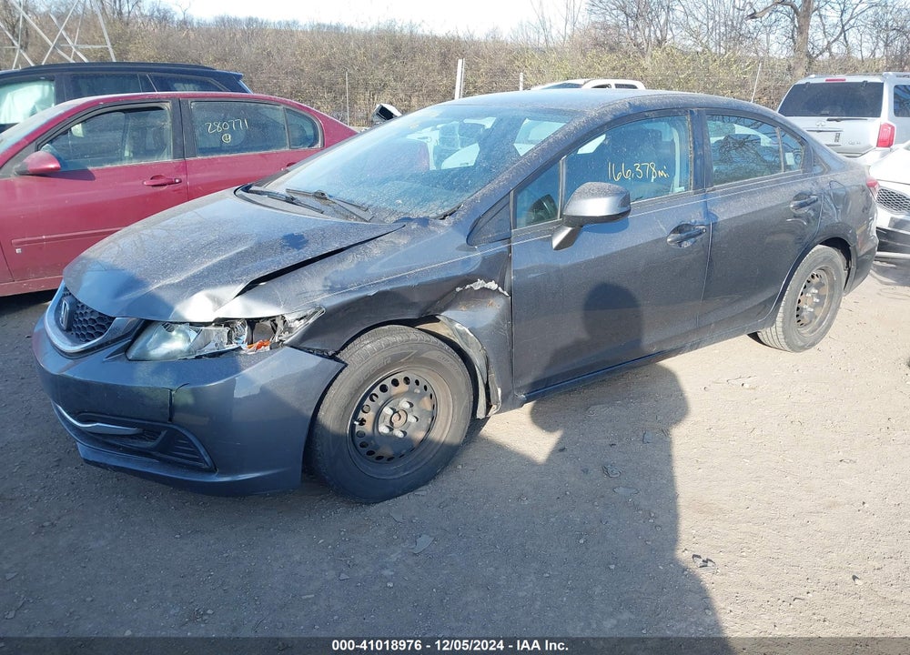 2013 HONDA CIVIC LX VIN: 19XFB2F54DE077485