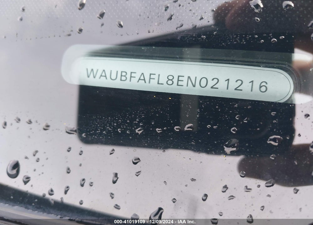 2014 AUDI A4 2.0T PREMIUM VIN: WAUBFAFL8EN021216