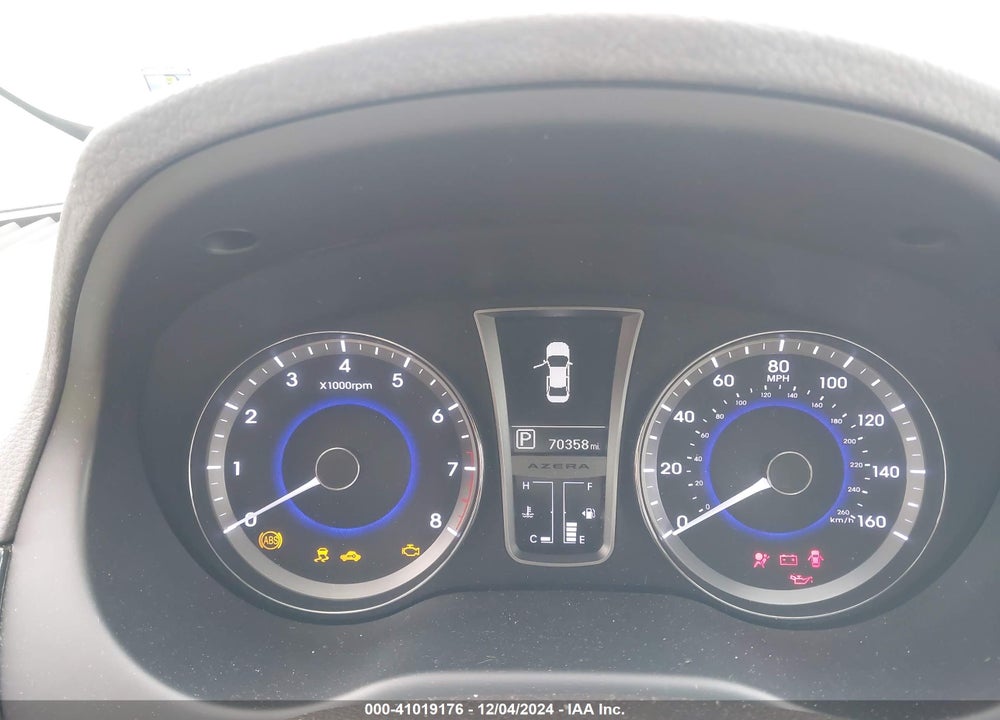 2013 HYUNDAI AZERA VIN: KMHFH4JG0DA262442