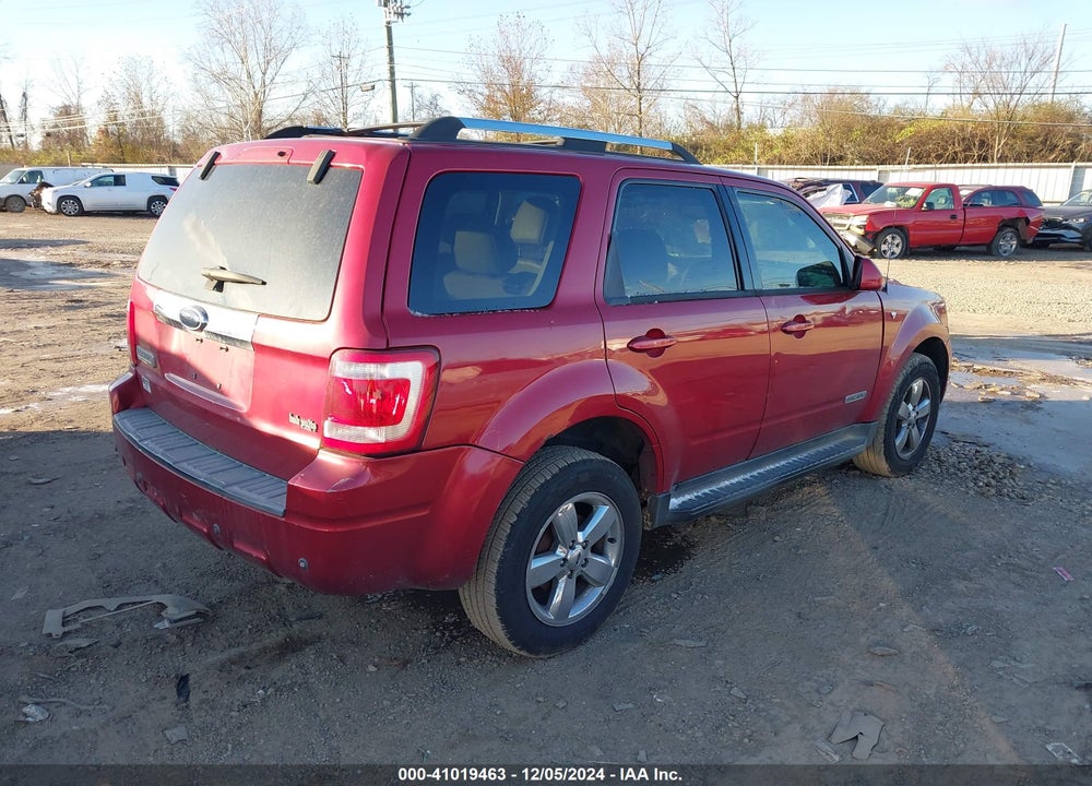 2008 FORD ESCAPE LIMITED VIN: 1FMCU04138KD21966