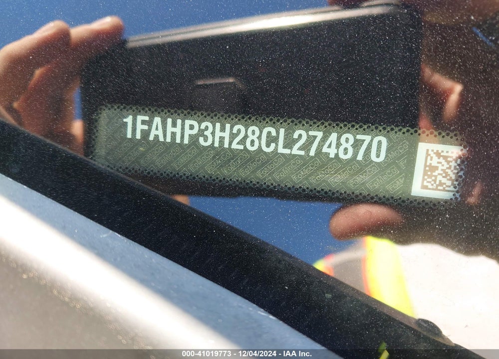 2012 FORD FOCUS VIN: 1FAHP3H28CL274870