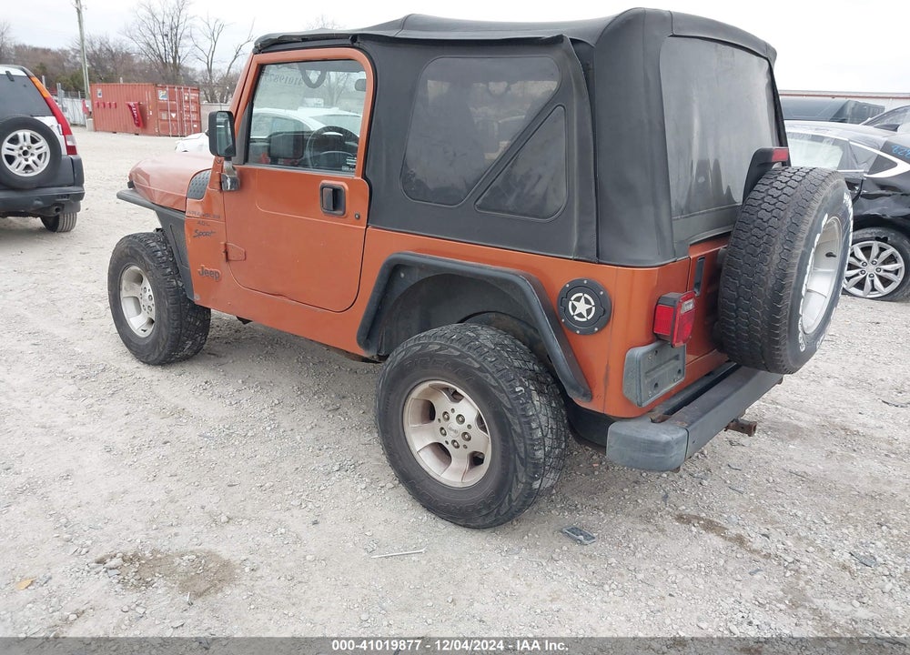 2001 JEEP WRANGLER SPORT VIN: 1J4FA49S61P340534