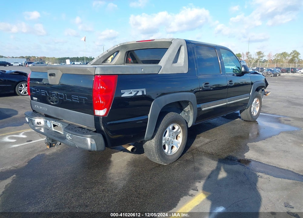 2004 CHEVROLET AVALANCHE 1500 VIN: 3GNEK12T74G296575