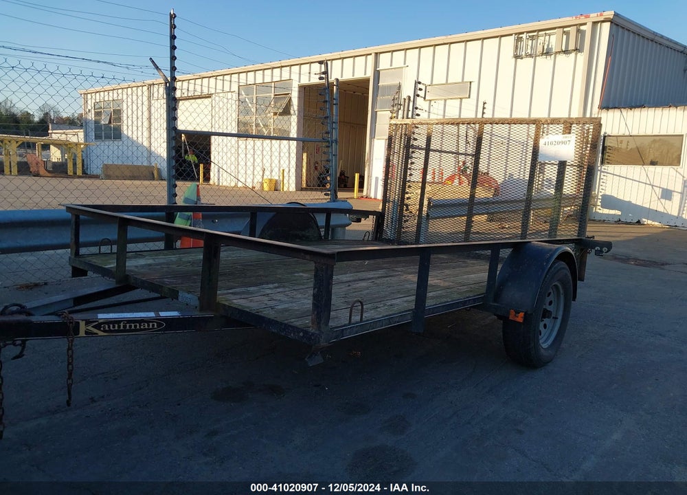2012 KAUFMANN 10' UTILITY TRAILER VIN: 5ZGFB1014CL000137