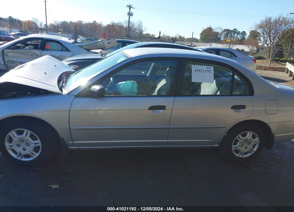 2001 HONDA CIVIC LX VIN: 1HGES16501L076053