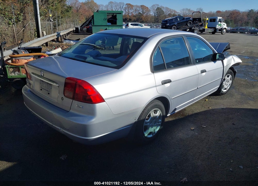 2001 HONDA CIVIC LX VIN: 1HGES16501L076053
