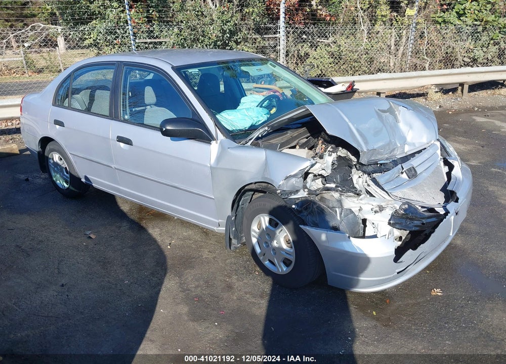 2001 HONDA CIVIC LX VIN: 1HGES16501L076053