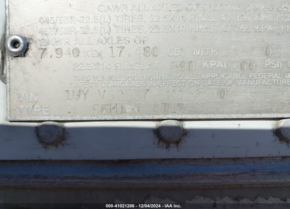 2013 UTILITY TRAILER MFG --- VIN: 1UYVS2537DU636204