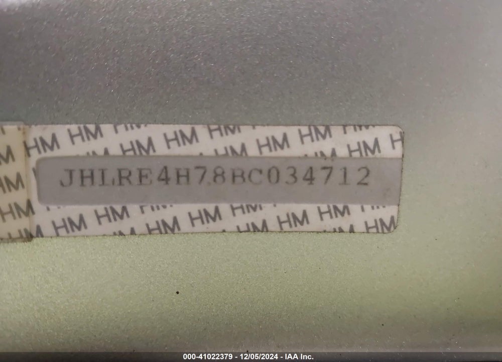 2011 HONDA CR-V EX-L VIN: JHLRE4H78BC034712
