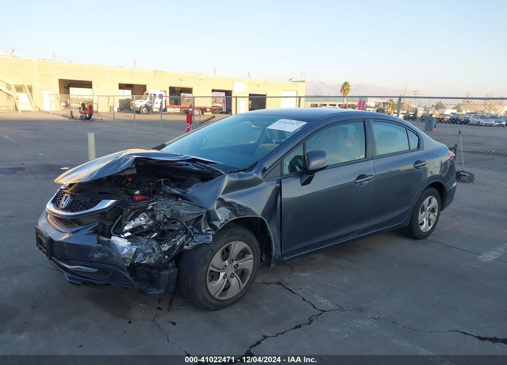 2013 HONDA CIVIC LX VIN: 19XFB2F54DE261132