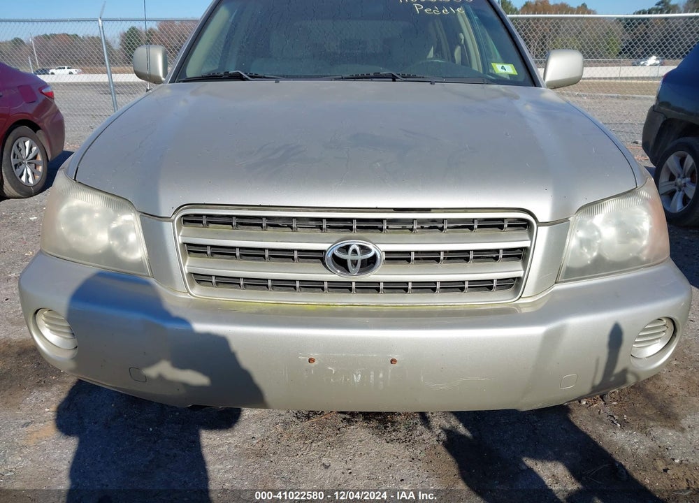 2002 TOYOTA HIGHLANDER V6 VIN: JTEHF21A220072157
