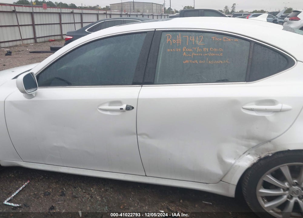 2008 LEXUS IS 250 VIN: JTHBK262385084397