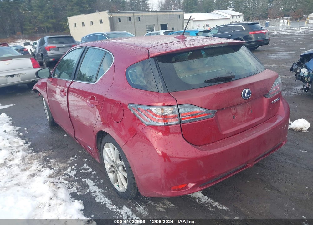 2012 LEXUS CT 200H PREMIUM VIN: JTHKD5BH0C2091484