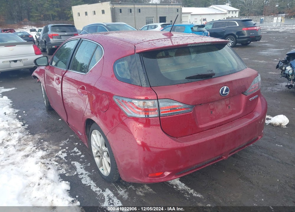 2012 LEXUS CT 200H PREMIUM VIN: JTHKD5BH0C2091484