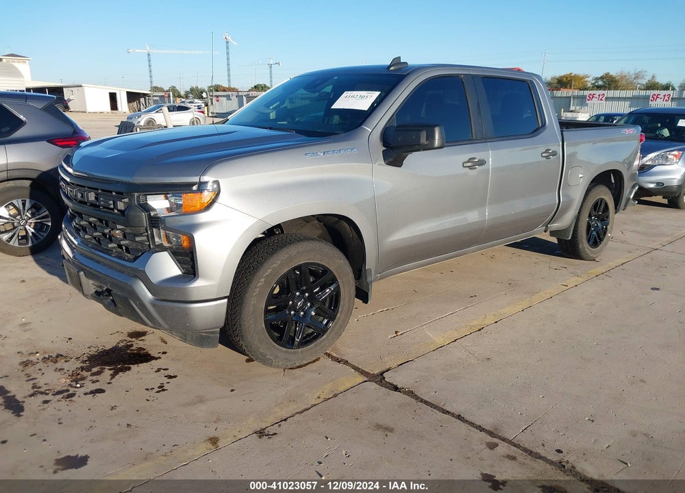 2023 CHEVROLET SILVERADO 1500 4WD SHORT BED CUSTOM VIN: 3GCPDBEK2PG138198